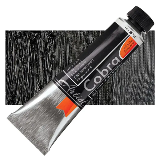 Λάδι Νερού Talens Cobra - 701 Ivory Black - 40ml