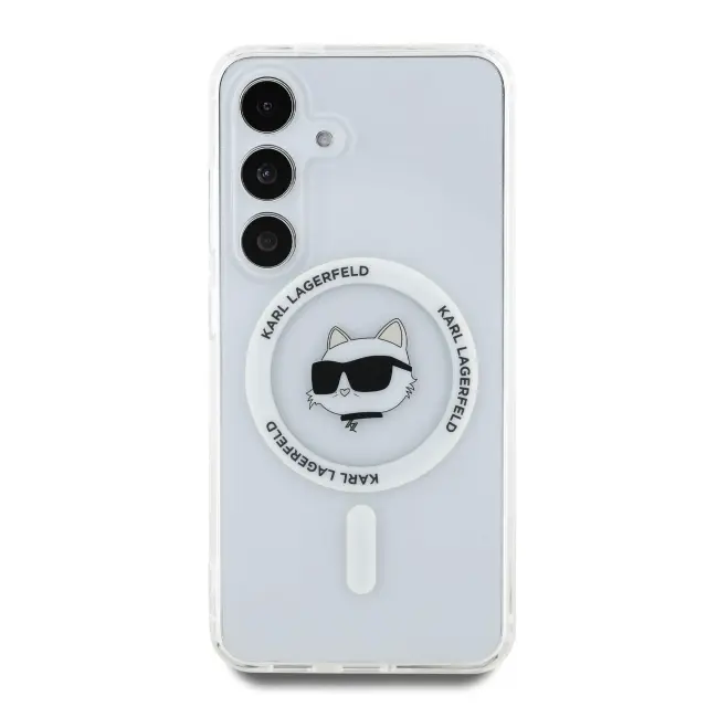 Karl Lagerfeld IML Choupette Head MagSafe Case for Samsung Galaxy S25 Transparent 3