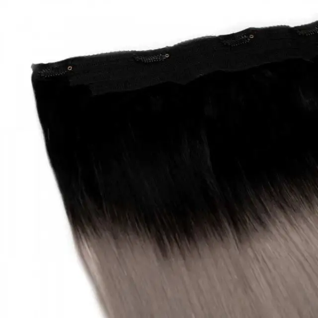 SEAMLESS1 HAIR EXTENSIONS ΤΡΕΣΑ ΜΕ 1 ΚΛΙΠ SALT N PEPPER 55CM 3