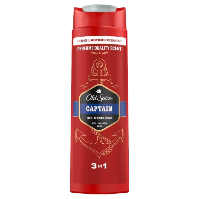 Old Spice Captain Αφρόλουτρο & Σαμπουάν Για Άνδρες 400ml