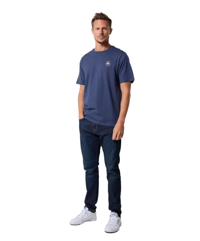 Converse - Ανδρικό T‑shirt Chuck Print Tee Standar Fit CVM5T565-410 Μπλε Ναυτικό - S 2