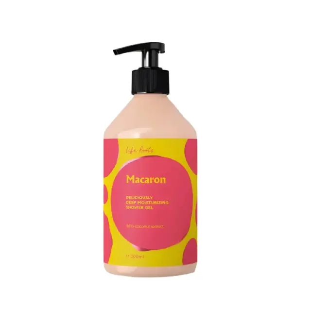 Life Roots | Macaron Deliciously Deep Moisturizing Shower Gel Αναζωογονητικό Αφρόλουτρο | 500ml