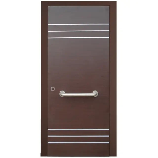 Θωρακισμένη πόρτα Wenge με inox / KP115 2