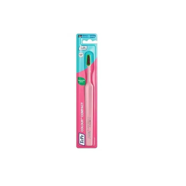 TePe Colour Compact Extra Soft Οδοντόβουρτσα Extra Μαλακή - Pink
