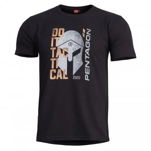 Pentagon Ageron "Do It Tactical" T-Shirt-Μπλουζάκι Μακό για Τακτική-Καθημερινή Χρήση - 01-Black-Μαύρο