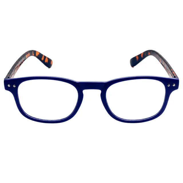 Frog Optical Γυαλιά Πρεσβυωπίας F127 σε Διχρωμία Μπλε και Animal Print Βραχίονες +3.50
