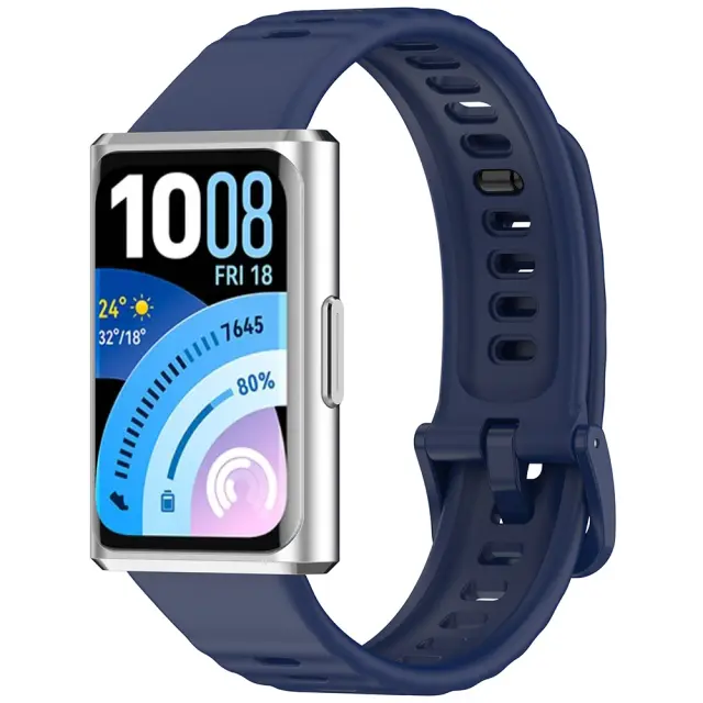 Techsuit® Λουράκι Σιλικόνης για Huawei Band 11/Band 11 Pro- Navy Blue 2