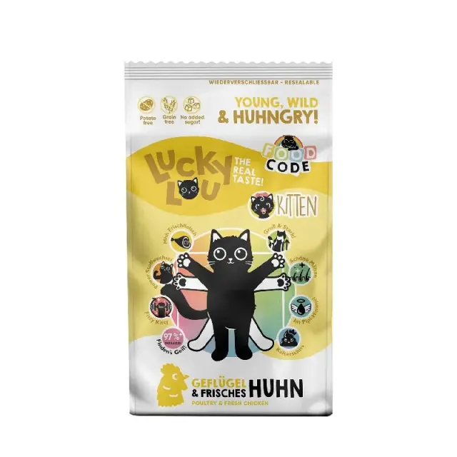Lucky Lou Food Code Kitten Πουλερικά & Φρέσκο Κοτόπουλο 1,70kg