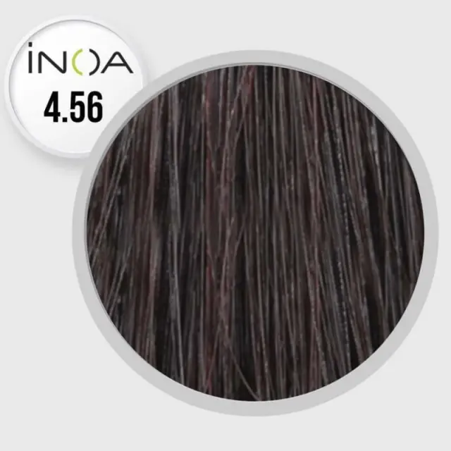 Loreal Inoa Βαφή 4,56 Καστανό Ακαζού Κόκκινο 60ml 2