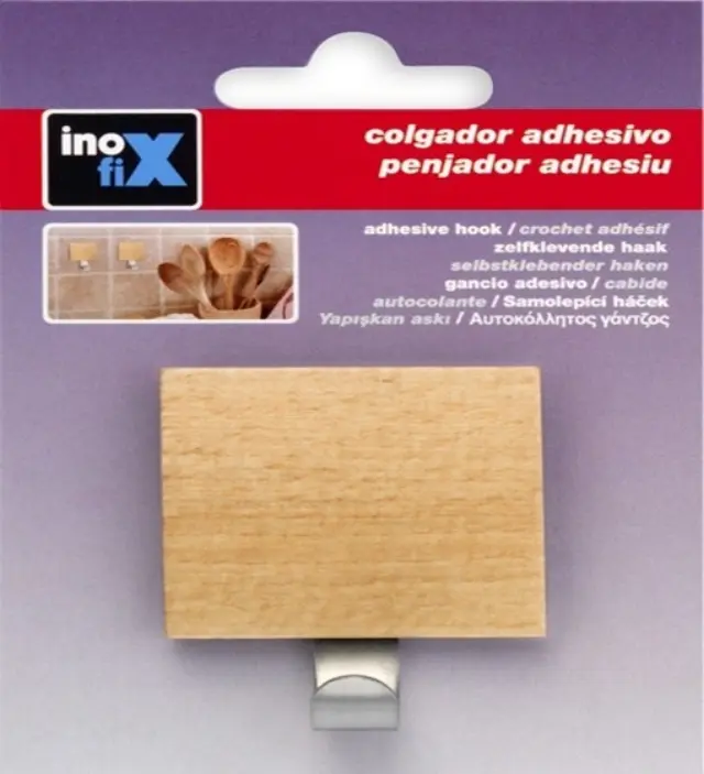 ΑΓΚΙΣΤΡΟ ΑΥΤΟΚΟΛΛΗΤΟΣ ΓΑΝΤΖΟΣ ΞΥΛΙΝΟΣ INOFIX 2320 51x45x24MM Φυσικό 3