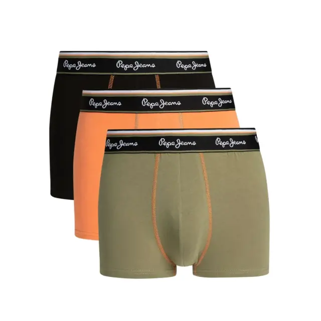 Pepe Jeans Ανδρικό Boxer Sven Trunk - Τριπλό Πακέτο, Χρώμα Cedar Wood - S
