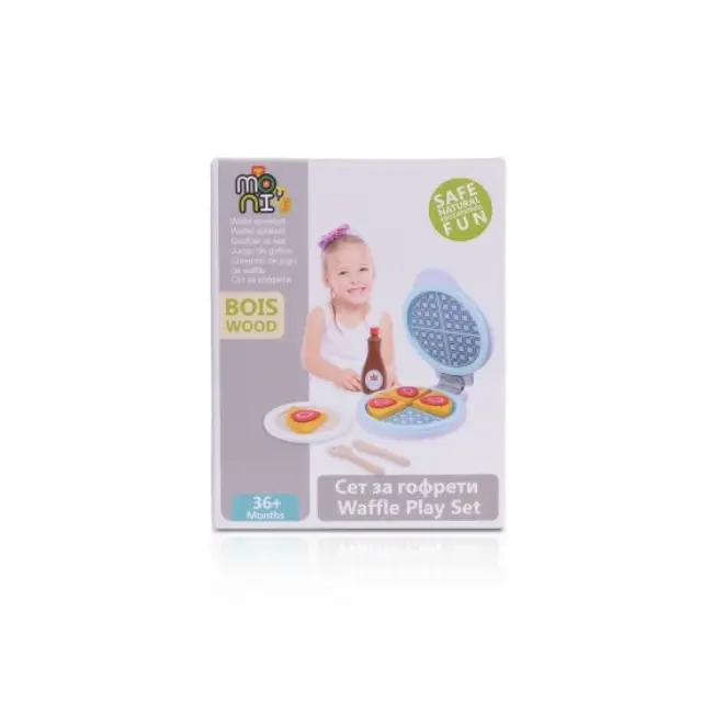 MONI TOYS - 4334 Wooden waffle set 13 pcs - 3800146221706 3