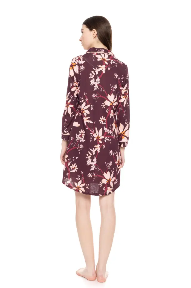 W1541 - Type - NIGHTGOWN BUTTONED MAGENDA FLOWER 3