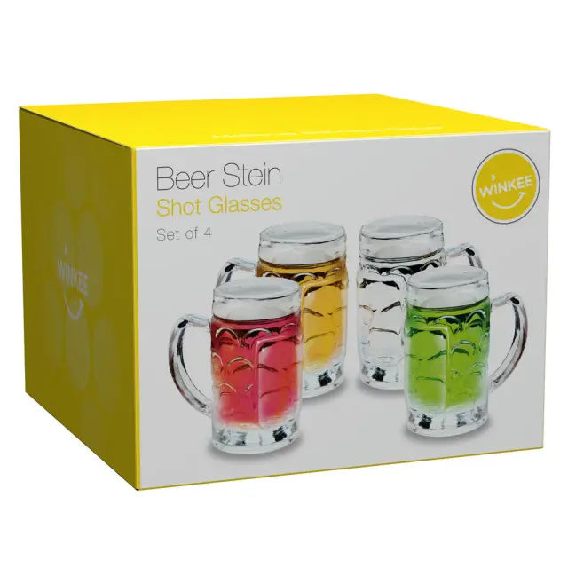 Σετ 4 Σφηνοπότηρα γυάλινα Beer Stein Shot Glasses Set of 4 50ml 16596