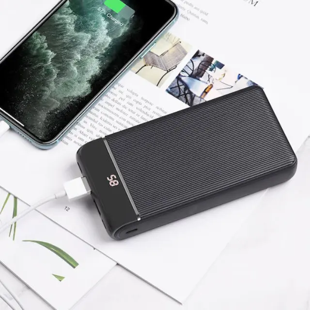 Hoco J59A Famous Power Bank 20000mAh με 2 Θύρες USB-A Μαύρο 3
