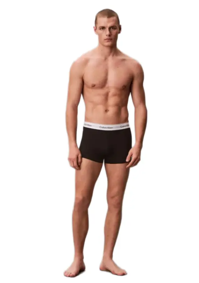 Calvin Klein Ανδρικό Boxer Icon Cotton Stretch - Τριπλό Πακέτο, Χρώμα Grey Heather-White-Black 2