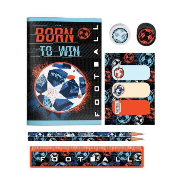 Must Σχολικό Σετ 10 τεμ. σε Pvc Τσαντάκι Born To Win (000585146) 2