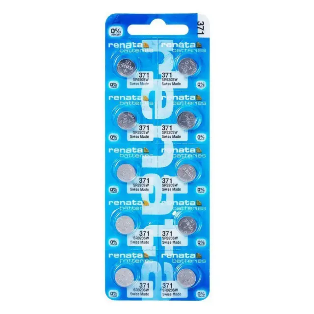 RENATA 371 Silver μπαταρίες ρολογιών 1.55V 10 τμχ
