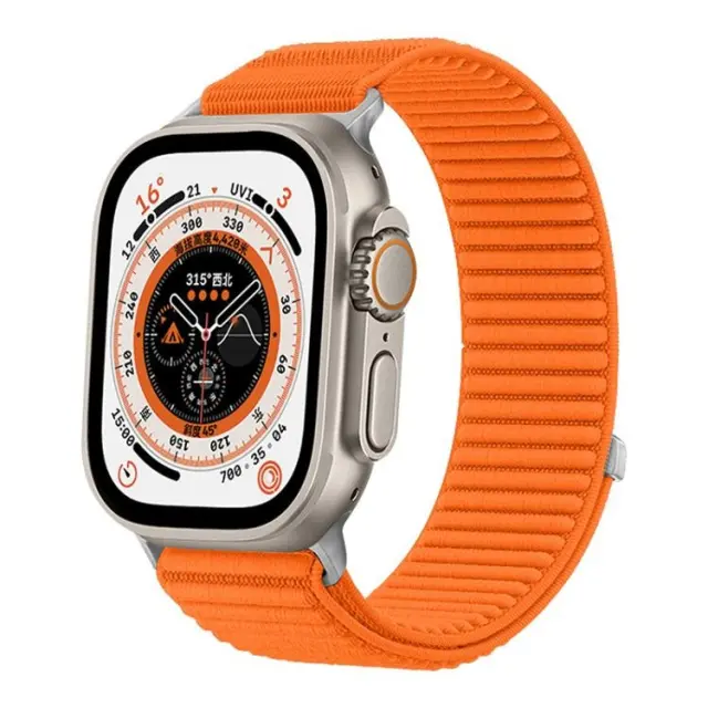 Nylon Λουράκι για Applewatch 44/45/46/49mm-Orange OEM