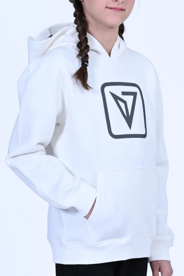 Magnetic North Παιδικό φούτερ με κουκούλα Fleece 60002-OffWhite 2