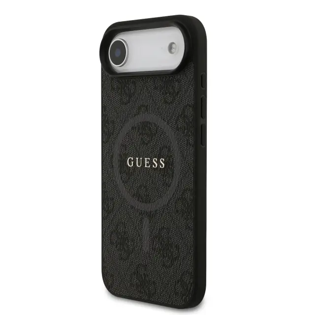 Guess PU Leather 4G Colored Ring MagSafe Case for iPhone Air Black 2
