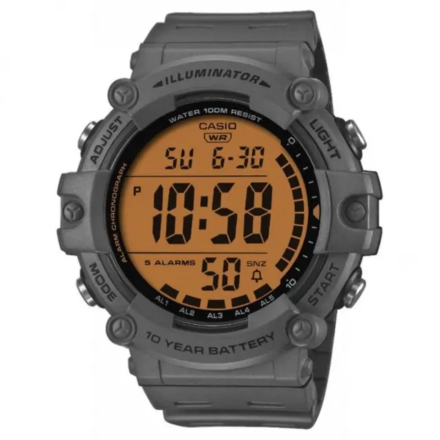 Ανδρικό Ψηφιακό Ρολόι Casio 11-AE-1500WHC-8AVEF Γκρι