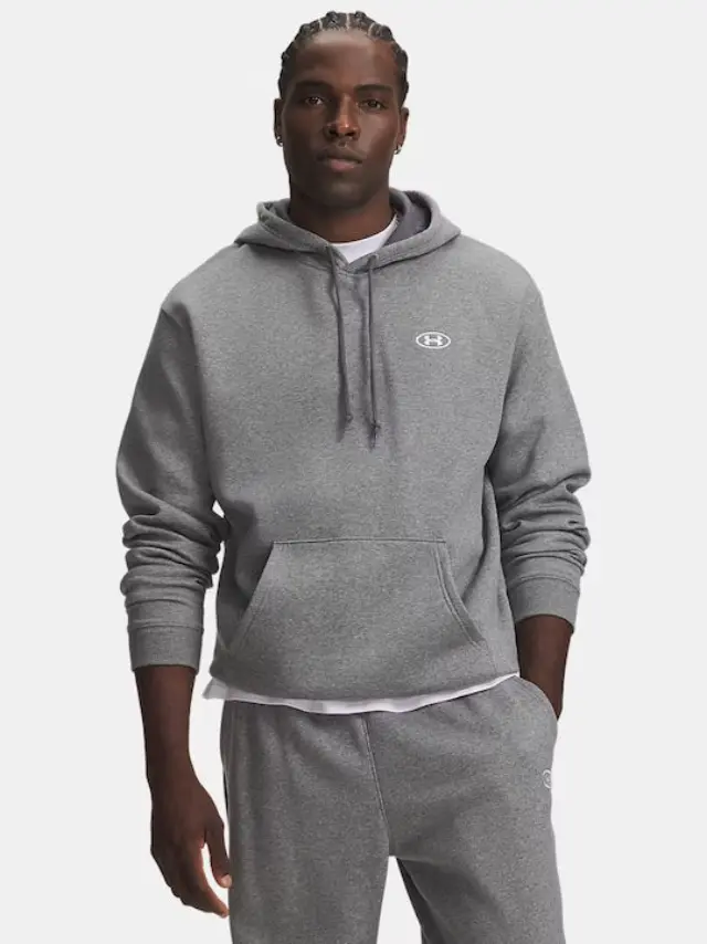 Under Armour Men's Rival Fleece Hoodie Γκρι 6013448-025 (Under Armour) - Small