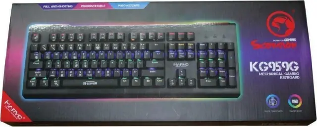 Marvo Gaming Μηχανικό Πληκτρολόγιο με Outemu Blue διακόπτες και φωτιζόμενα πλήκτρα KG959G 3