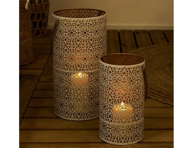 Σετ Διακοσμητικά Φανάρια Home Deco Factory με χερούλι και διαστάσεις 20x39cm και 15x27cm - 2 τεμάχια HD0037
