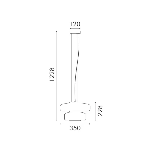 ΚΡΕΜΑΣΤΟ ΦΩΤΙΣΤΙΚΟ ACA HM25126SM ΜΑΥΡΟ ΦΙΜΕ ΓΥΑΛΙ LED 12W 3000K-4000K-6000K IP20 D35XH120CM / HM25126SM 3