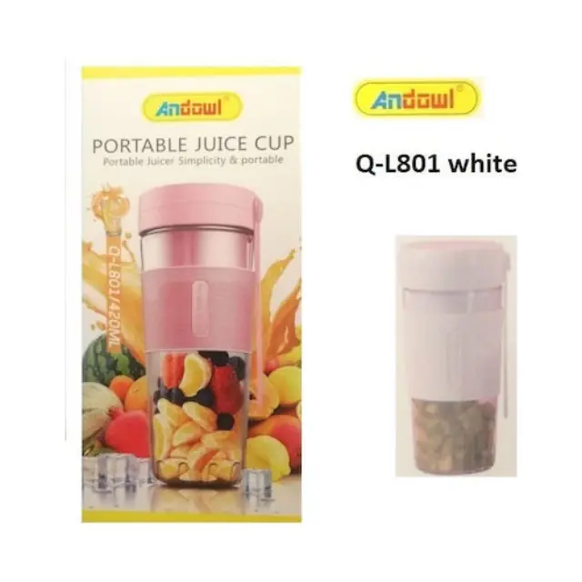 Andowl Q-L801 Μπλέντερ για Smoothies 0.42lt Λευκό