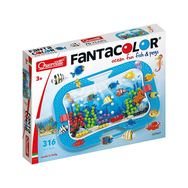 Quercetti Παιχνίδι Κατασκευών Πλαστικό Ocean Fun Fish & Pegs (0969)