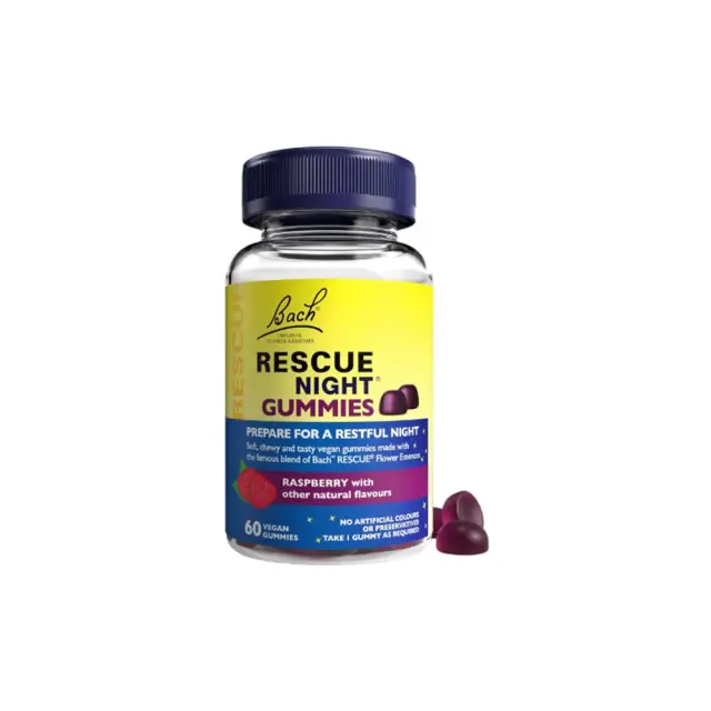 POWER HEALTH Bach Rescue Night Gummies Ζελεδάκια με Γεύση Βατόμουρο και Ανθοϊάματα 60 Ζελεδάκια