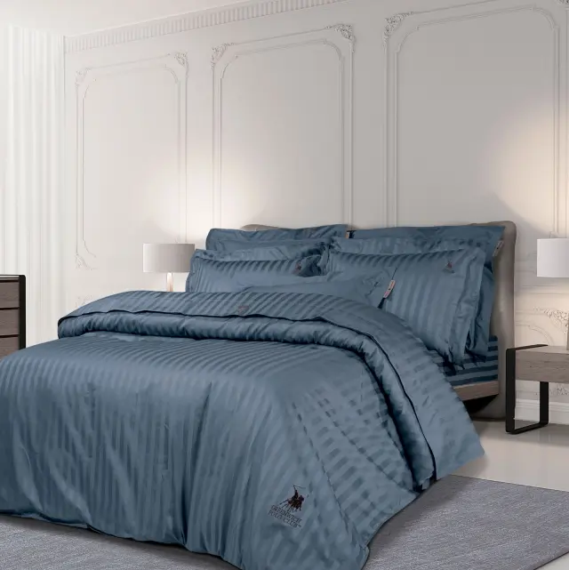 Σετ Παπλωματοθήκη 220Χ240 Υπέρδιπλη Cotton Premium Greenwich Polo Club 2154 Μπλε