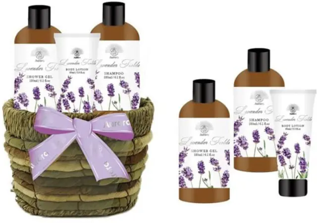 AURORA Gift Set Basket Lavender 3pcs 2