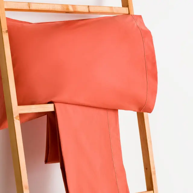 Σεντόνι μονό με λάστιχο 100x200+30 Apricote red Synthesis 509 Vesta Home