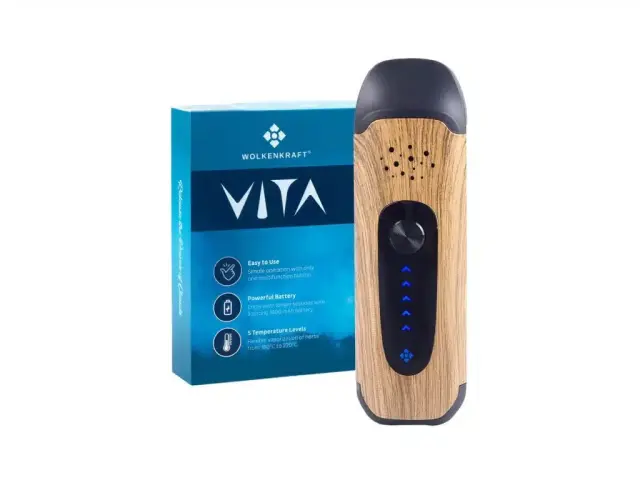 WOLKENKRAFT ViTA Dry Herb Vaporizer Wooden