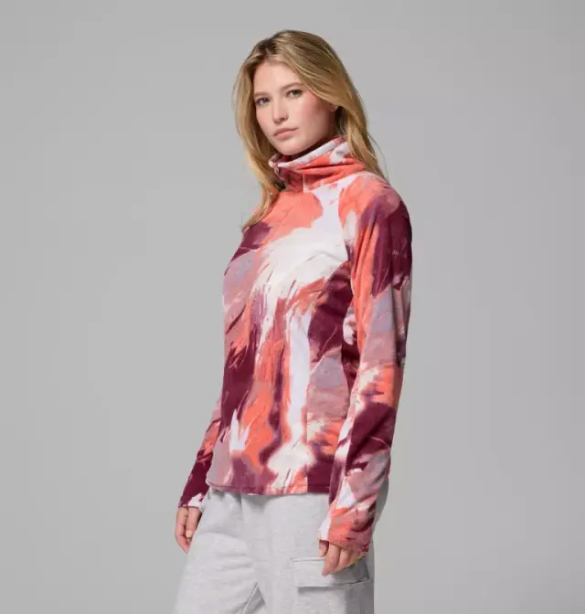 Μπλούζα Fleece Columbia Γυναικεία Glacial IV Print 1/2 Zip Zing/Snowflight - 1802161-864 3