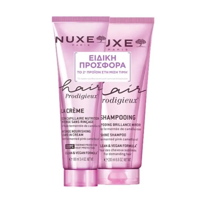 Nuxe Promo Hair Prodigieux (-50% στο 2ο Προϊόν) Intense Nourishing Leave-In Κρέμα Μαλλιών για Αναδόμηση & Θρέψη, 100ml & High Shine Σαμπουάν Λάμψης, 200ml, 1σετ