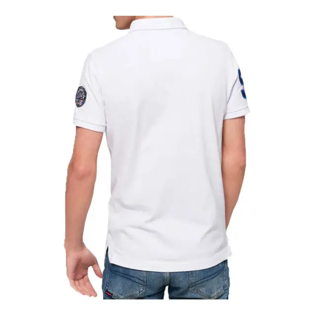 Superdry Ανδρικό T-Shirt Classic Superstate Pique Polo, Χρώμα Optic - M 2