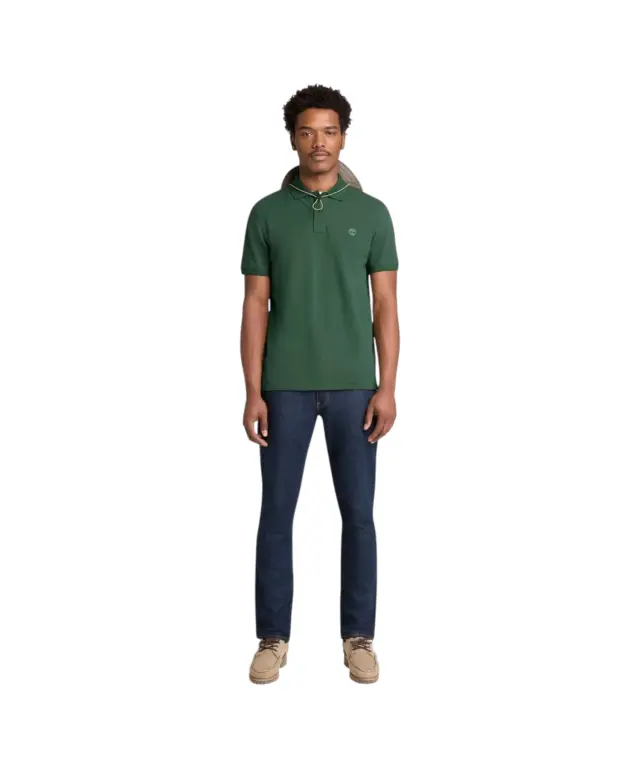 Timberland - Ανδρικό T-shirt Polo με Λογότυπο TB0A6VDP-A6X Πράσινο - S 3