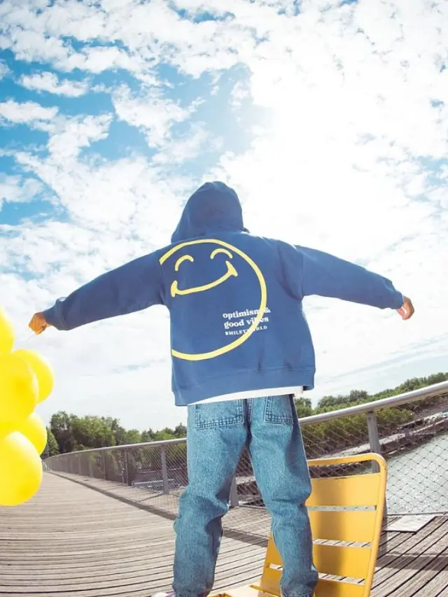 Παιδική Ζακέτα για Αγόρια Smiley Zip ΜΠΛΕ 3