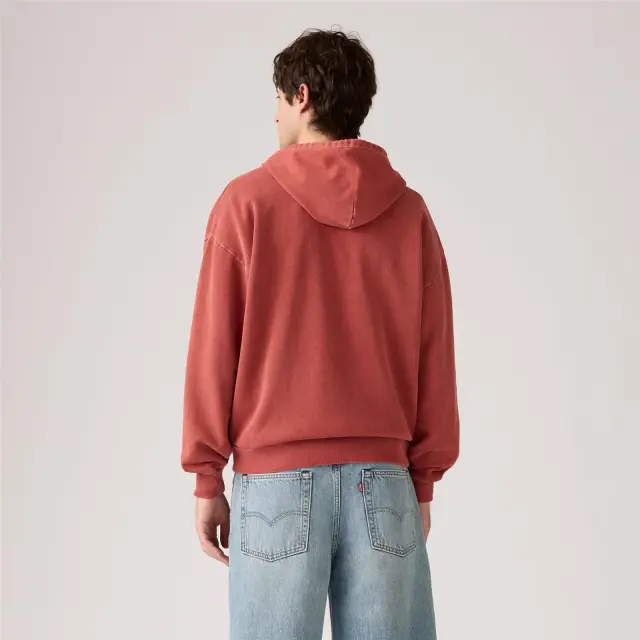 TWO HORSE CROPPED ZIP-UP HOODIE Red - M 3