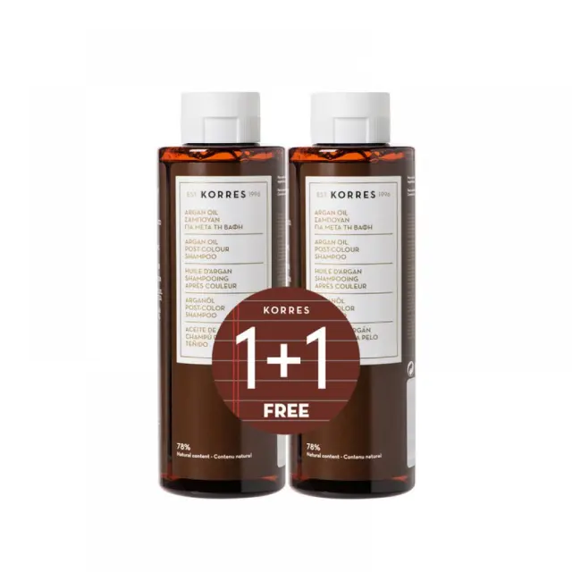 Korres 1+1 ΔΩΡΟ Post-Colour Shampoo Argan Oil 250ml (Αrgan Oil Σαμπουάν για Μετά τη Βαφή) 3