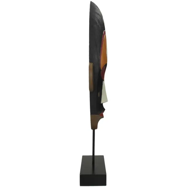 Διακοσμητικό Μάσκα Καφέ Polyresin 15.5x9x48cm 2