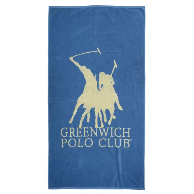 Πετσέτα Θαλάσσης 90x170 Μπλε-Κίτρινο 3851 Greenwich Polo Club