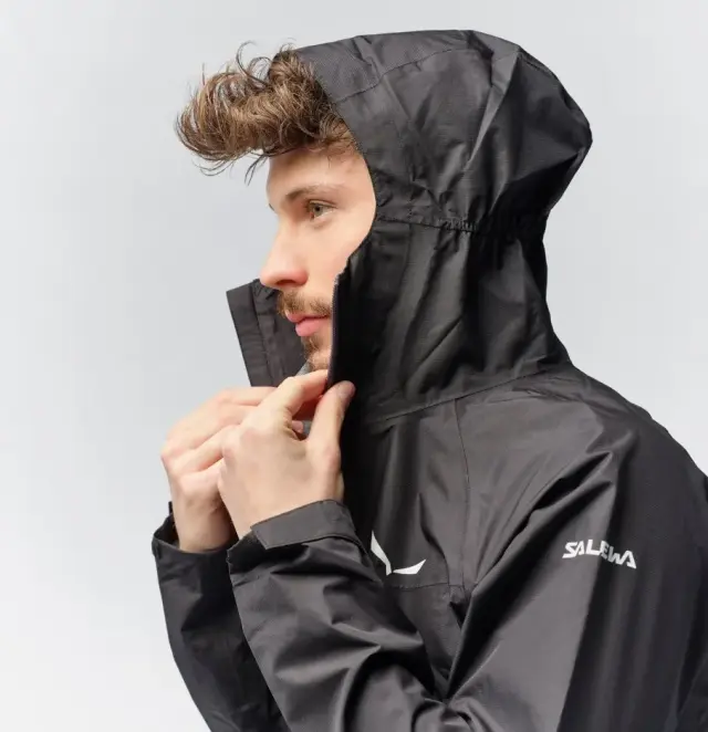 Salewa Puez Aqua 2.5L Powertex Jacket Black Ανδρικό Αδιάβροχο 3
