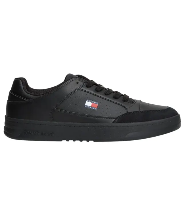 Tommy Hilfiger - Ανδρικά Sneakers Leather Mixed Texture Basketball EM0EM01792-BDS Μαύρο
