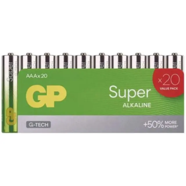 GP Super Alkaline G-TECH LR03 / AAA Alkaline Battery 20pcs (GPB20951) GP BATTERIES