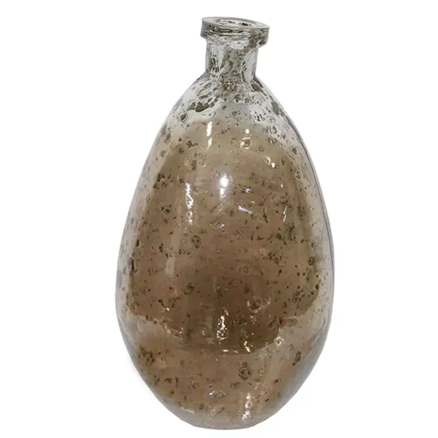 Βάζο balloon με λαιμό φυσητό γυαλί χάλκινο 16x16x30cm Zaros 25683 IN223